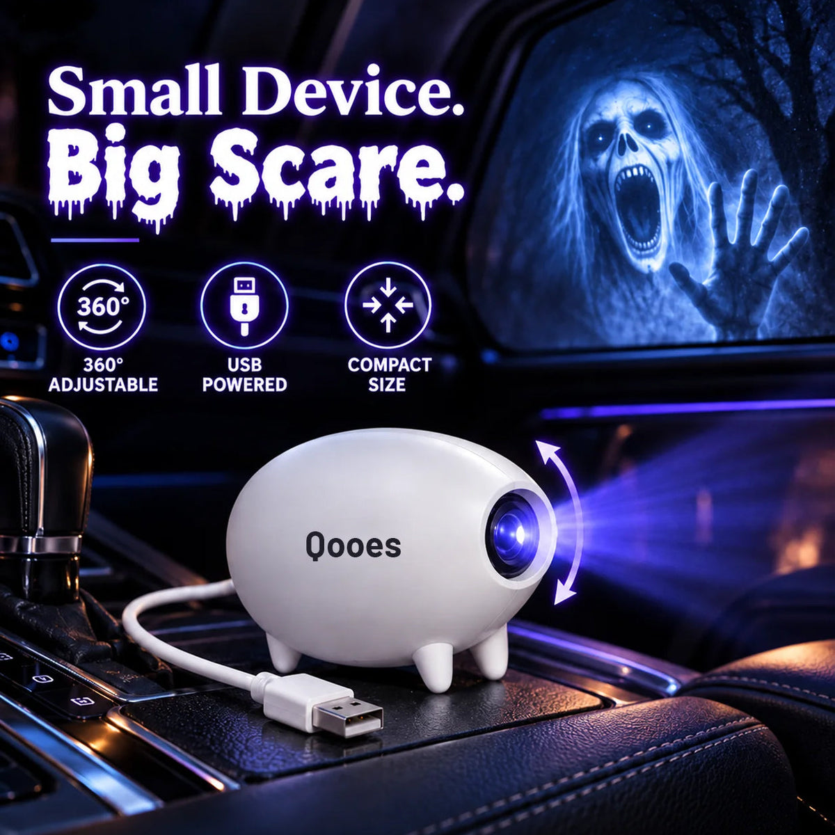 🎃 Halloween Window Projector 👻 16 Spooky Films USB Powered Holiday Decor