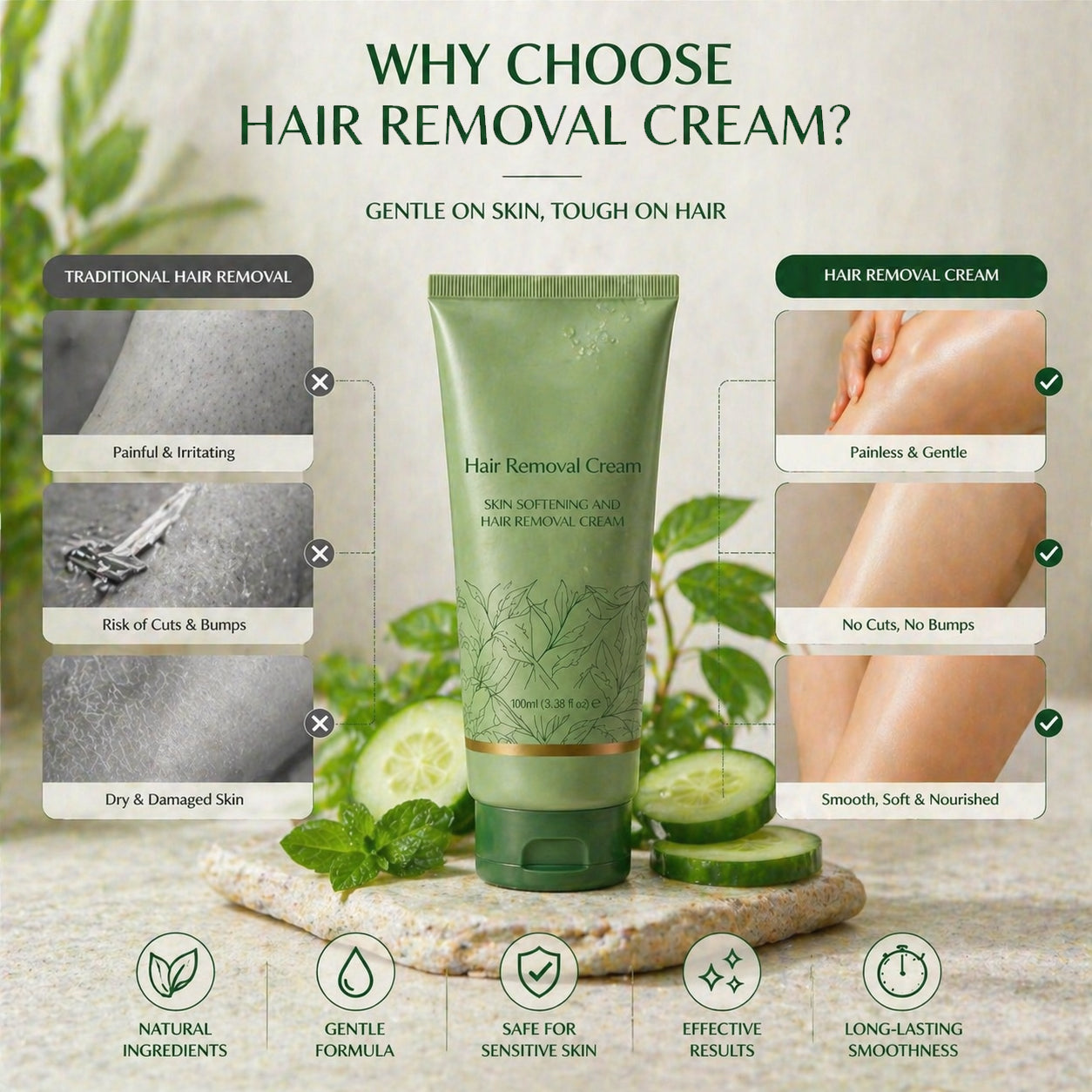 Hair Removal Cream for All Women & Men