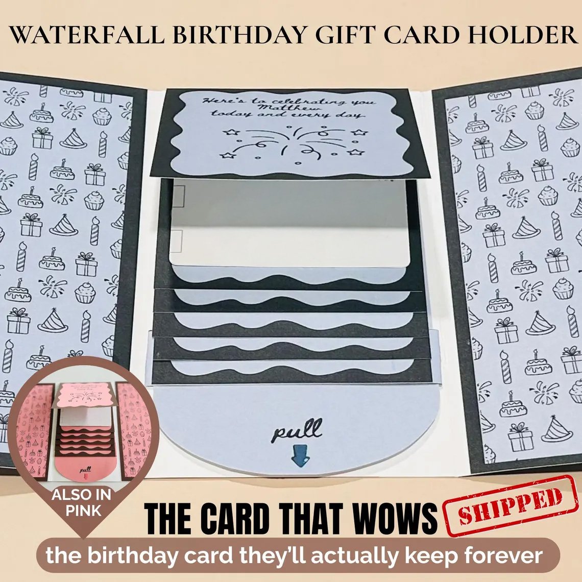 🎁LAST DAY 50% OFF - 🎄 Handmade Merry Christmas Gift Card Holder💖
