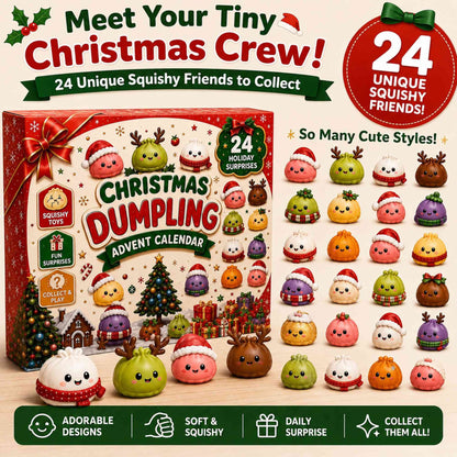 2026 Christmas Advent Calendar, 24 Days Mini Squishy Toys, Kawaii Dumpling Surprise Countdown Design, Christmas Gift for Girls/Boys
